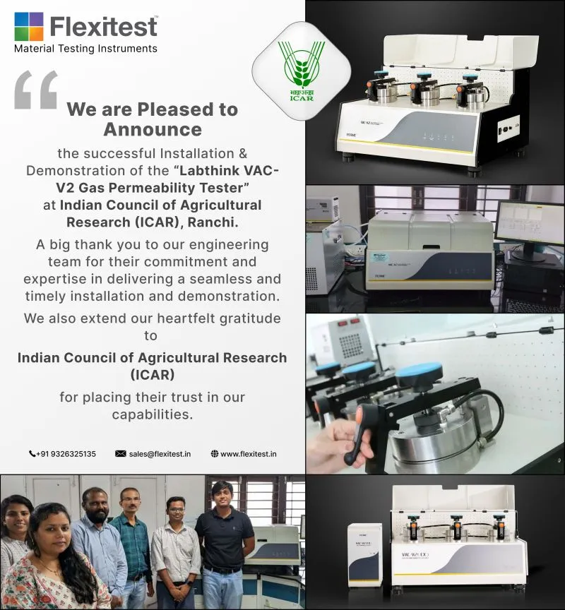 𝐬𝐮𝐜𝐜𝐞𝐬𝐬𝐟𝐮𝐥 𝐢𝐧𝐬𝐭𝐚𝐥𝐥𝐚𝐭𝐢𝐨𝐧 𝐚𝐧𝐝 𝐝𝐞𝐦𝐨𝐧𝐬𝐭𝐫𝐚𝐭𝐢𝐨𝐧 𝐨𝐟 𝐭𝐡𝐞 𝑳𝒂𝒃𝒕𝒉𝒊𝒏𝒌 𝑽𝑨𝑪-𝑽𝟐 𝑮𝒂𝒔 𝑷𝒆𝒓𝒎𝒆𝒂𝒃𝒊𝒍𝒊𝒕𝒚 𝑻𝒆𝒔𝒕𝒆𝒓 𝐚𝐭 𝐭𝐡𝐞 📍 ICAR- Indian Council of Agricultural Research, 𝐑𝐚𝐧𝐜𝐡𝐢.